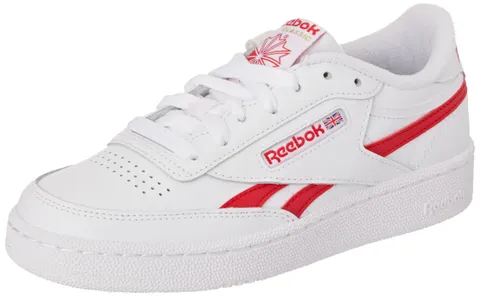 Reebok Club C Revenge, Scarpe da ginnastica Unisex - Adulto, Ftwwht Vecred Ftwwht, 34.5 EU