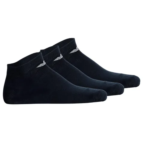 Emporio Armani Calzini da uomo casual in cotone, confezione da 3 paia, BLU/BLU/BLU, S-M