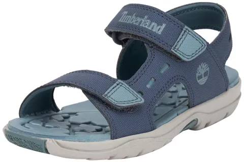 Timberland Moss Jump - Sandali unisex per bambini, con 2 cinturini, Blu scuro, 38 EU