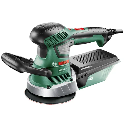 Bosch 06033A4000 Pex 400Ae Levigatrice Rotorbitale, 370 W, 230 V, 38 X 34 X 15 Cm