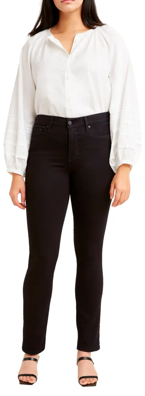 Levi's 312 Shaping Slim, Jeans, Donna, Black and Black, 25W / 30L