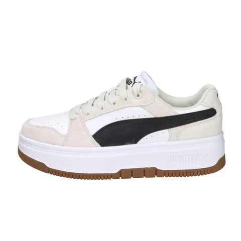 PUMA Sneakers in Suede Rebound Femme Low da Donna 40.5, White Black Frosted Ivory