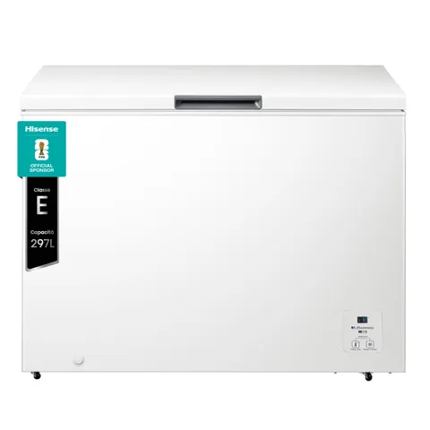 Hisense FC386D4AWLYE - Congelatore a Pozzo 297 L di capacità, Classe E, Silenzioso 40dB