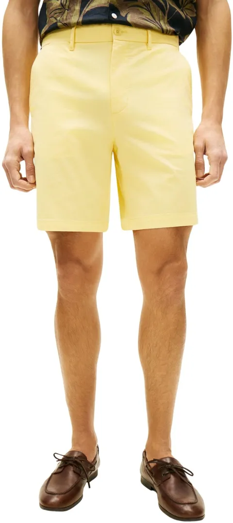 Tommy Hilfiger Uomo Pantaloncini Chino Dover Twill in Cotone Elasticizzato, Giallo (Citronella), 30W