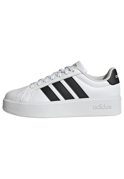 adidas Donna Streettalk Bold Shoes, Ftwr White/Core Black/Matte Gold, 37 1/3 EU