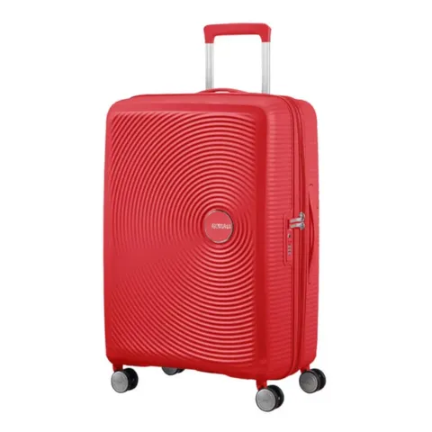 American Tourister Soundbox - Trolley M Espandibile Valigia, 67 cm, 71.5/81 L, Rosso