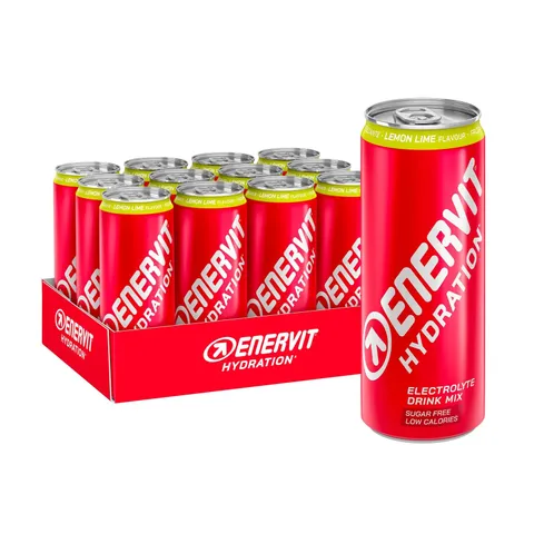 Enervit Hydration Lemon Lime, Bevanda Frizzante con Elettroliti per l'Attività Sportiva