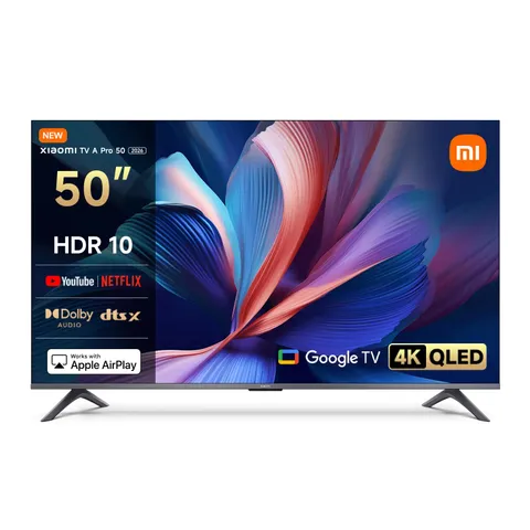 Xiaomi TV A Pro 50, 50 pollici (127 cm), 4K UHD QLED, Smart TV, Google TV