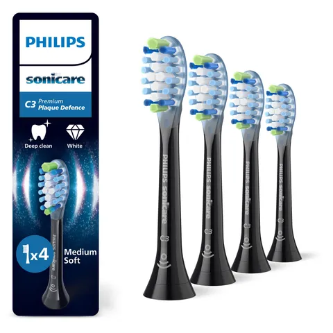 Philips Sonicare C3 Testine Ricambio Nere 4pz