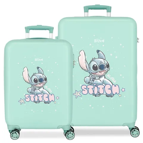 Disney Lovely Stitch Set di valigie blu 55/65 cm rigido 5,6 kg Chiusura a combinazione