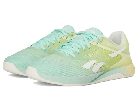 Reebok Scarpe da Ginnastica da Donna Nano X5, Glitch Aqua/Yellow Haze/Chalk, 42,5 EU