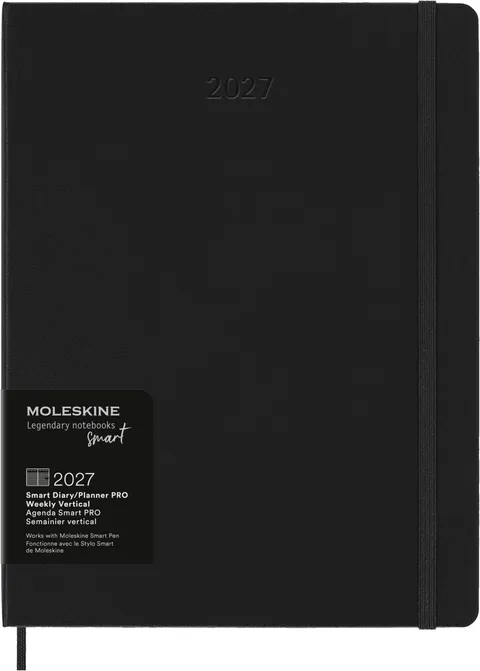 Moleskine Agenda Settimanale Verticale 2027, Smart PRO Planner 12 Mesi Con Copertina