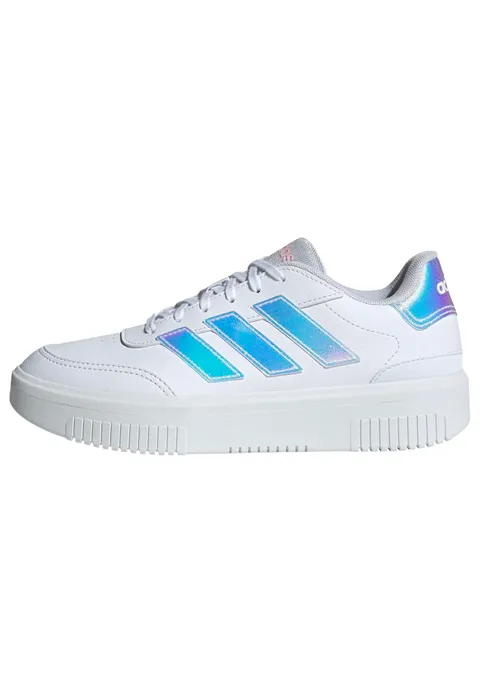 adidas Donna Courtblock Shoes, Ftwr White/Ftwr White/Clear Pink, 44 EU