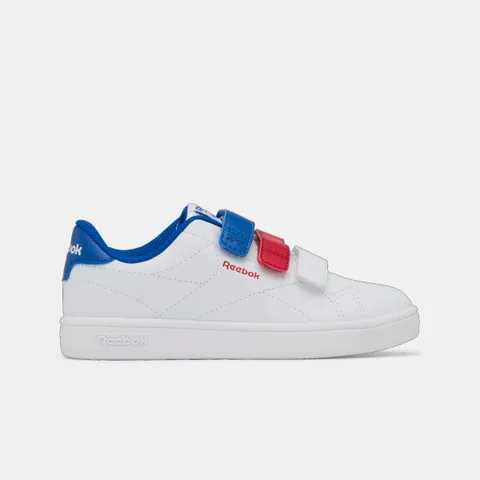 Reebok Court Clean Hook & Loop Straps Sneaker, White/Vectorred/Vectorblue, 31 EU, Bianco