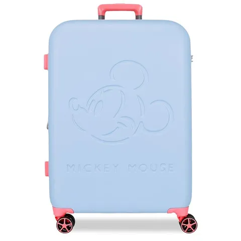 Disney Mickey Crazy Trip Valigia media blu 44,5 x 65 x 26 cm Rigido 3,86 kg Chiusura TSA