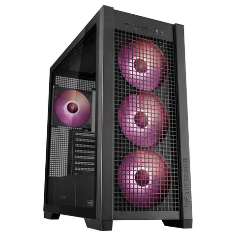 ASUS TUF Gaming GT302 TG ARGB BLK, Case Gaming E-ATX Nero, Vetro Temperato