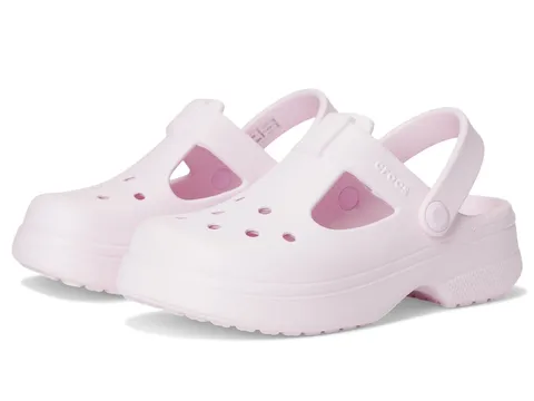 Crocs Classic Mary Jane Clog K, Zoccoli Unisex - Bambini e Ragazzi, Latte Rosa, 38/39 EU