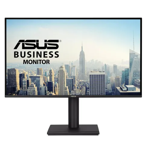 ASUS VA27AQSE, Business Monitor da 27" QHD IPS (2560 x 1440), 1ms Response Time, 75Hz, Senza Cornice, Porte HDMI, DisplayPort e VGA, Altoparlanti, Low Blue Light, Flicker Free, Design Ergonomico, Nero