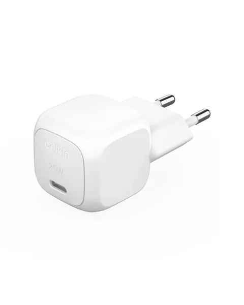Belkin BoostCharge Caricatore USB-C Cubico da 20W, Caricabatteria rapido USB-C