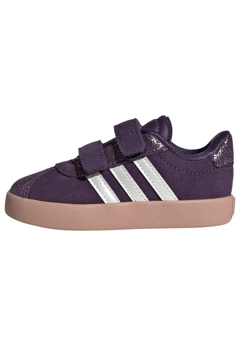 Adidas Unisex - Bimbi 0-24 VL Court 3.0 Shoes Infants, Aurora Plum/Zero Metalic/Pink Gum