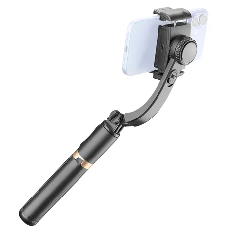 Cellularline Freemotion Gimbal 3 in 1 con Stabilizzatore Anti-Shake Intelligente, Selfie