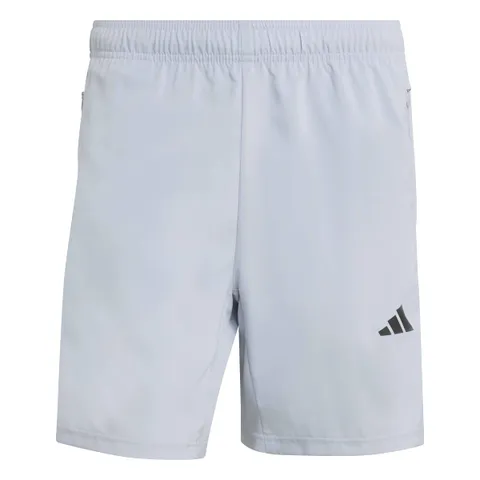 adidas Homme Workout Essentials Base 3 Stripes Woven Short, Halo Silver/Black, S 9 inch