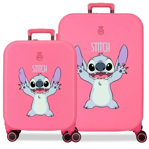 Joumma Disney Playful Set di valigie Fucsia 55/70 cm Rigido 7,54 kg Chiusura TSA