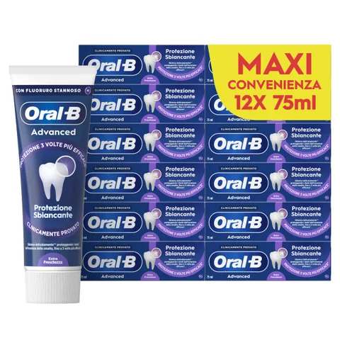 Oral-B Advanced Protezione Sbiancante Dentifricio (12x75ml)
