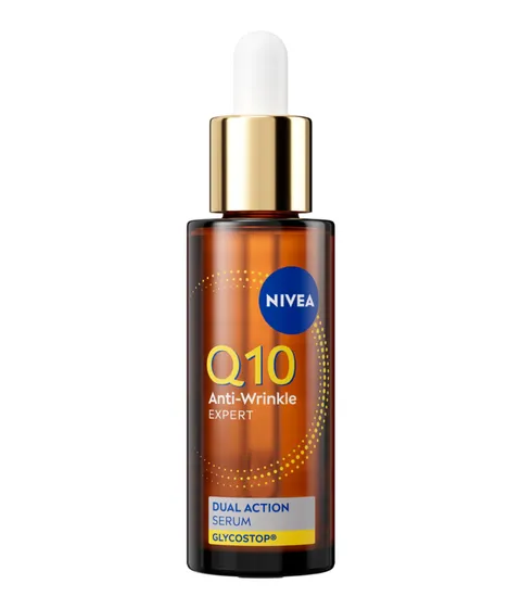 Nivea Q10 Anti-Rughe Expert Siero Doppia Azione 30 ml, Siero viso antirughe con Coenzima
