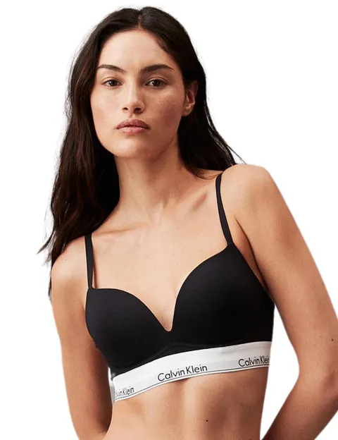 Calvin Klein Reggiseno Push-up Donna Plunge con Ferretto, Nero (Black), 2C