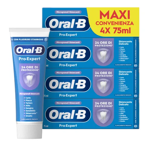 Oral-B Pro-Expert Sbiancante - 4 dentifrici da 75ml