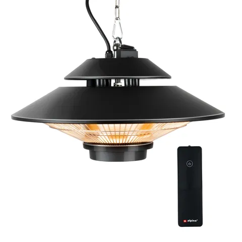 Alpina GS-1500 Riscaldatore a infrarossi 1500W per uso interno ed esterno con telecomando