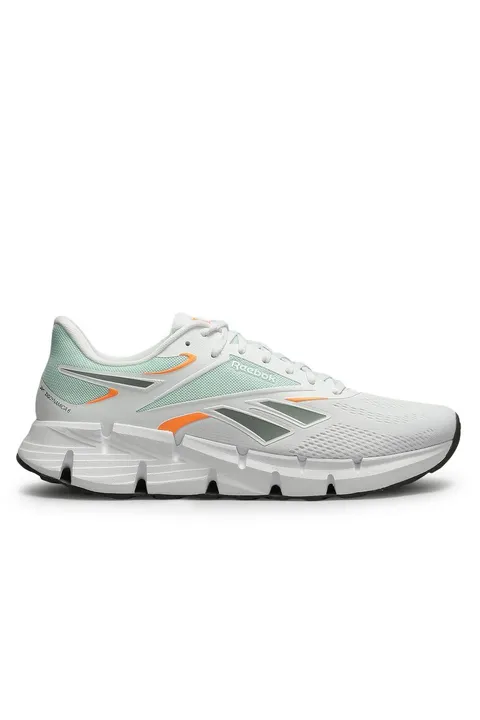 Reebok Zig Dynamica 6 Sneaker, Ftwr White/Tranquil Teal/Atomic Tangerin, 34,5 EU