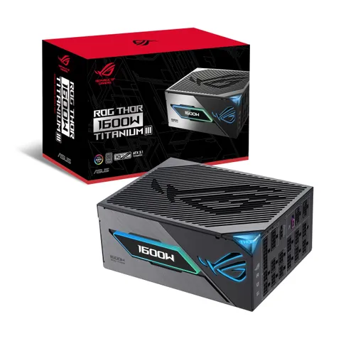 ASUS ROG Thor 1600W Titanium III, Alimentatore Gaming Modulare, ATX 3.1, GaN-Mosfet