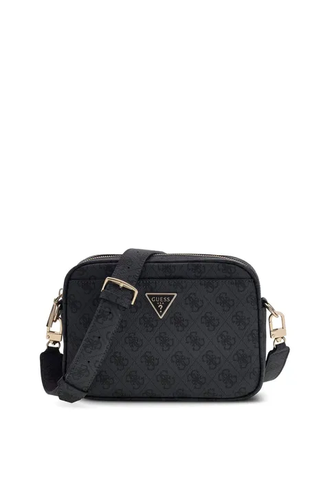 Guess Donna Tracolla Meridian Ii Camera Bag Nero Antracite
