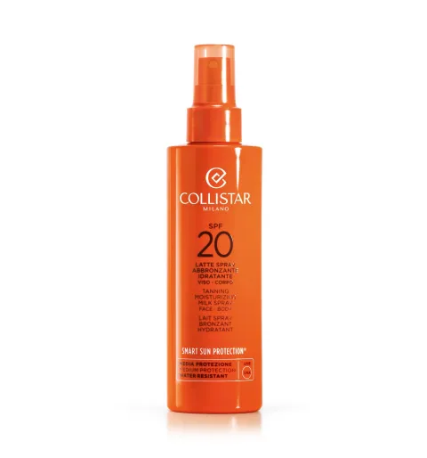Collistar Latte Spray Abbronzante SPF 20, Ricco di vitamina E, Fresco, Superassorbibile e