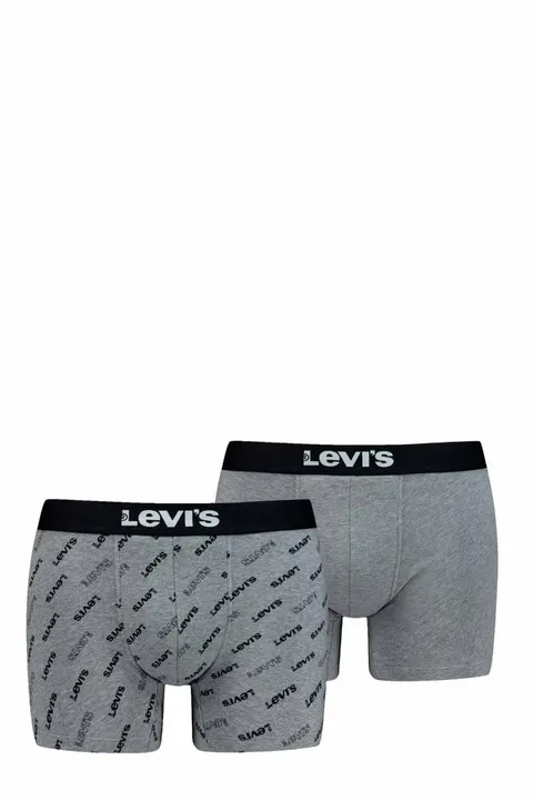 Levi's Boxer, Boxer Uomo, Grigio/Nero, S