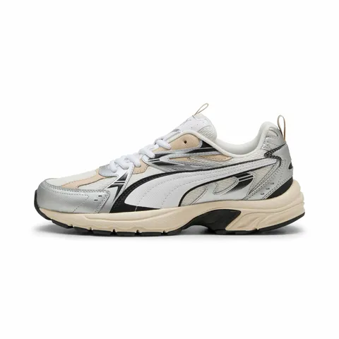 Puma Milenio Tech_Sneaker Unisex, Bianco Caldo Puma Bianco Puma Argento, 37 EU
