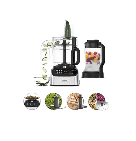 Kenwood MultiPro OneTouch FDM73.480SS, Robot da Cucina Multifunzione con 8 Accessori in