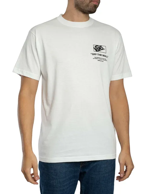 Vans Uomo Maglietta Grafica con Schiena Accatastata, White, XXL