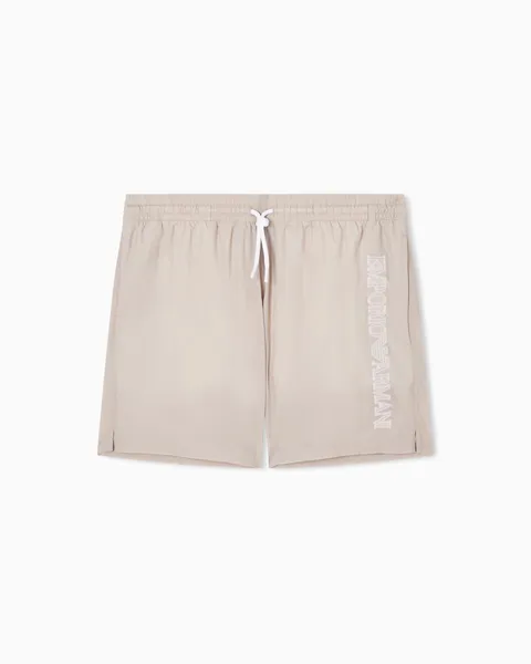 Emporio Armani Boxer Uomo Ricamo Logo Beige XXL