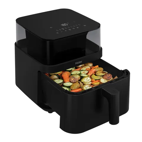 Haier Friggitrice ad Aria 7 Litri con Finestra e Luce LED, 1600W, Controllo Touch