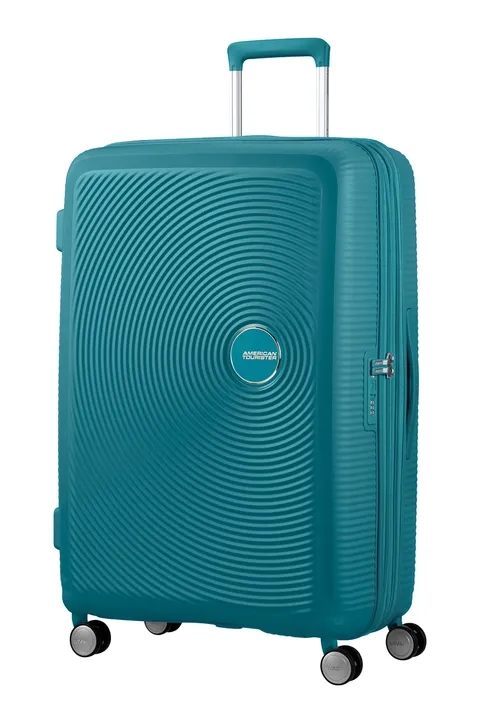 American Tourister Soundbox - Trolley L Espandibile Valigia, 77 cm, 97/110 L, Verde (Jade