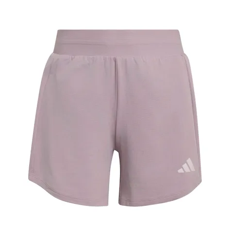 adidas Femme Pacer Essentials Knit High-Rise Shorts, preloved Fig/White, S 3 inch
