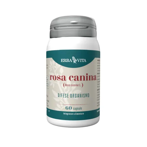 ERBA VITA Integratore Alimentare di Rosa Canina - 60 Capsule - Fonte naturale di Vitamina