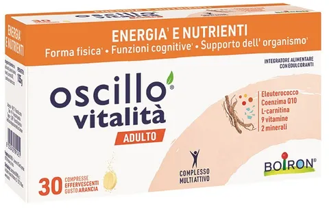 Oscillo® Vitalità Adulto Boiron - Multivitaminico per Energia e Concentrazione, contro