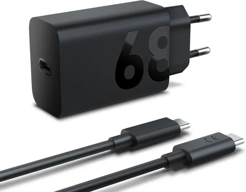 Lenovo 68W USB-C GaN Wall Charger, alimentatore da Parete USB-C PD 68W con Cavo 1,5m 6A