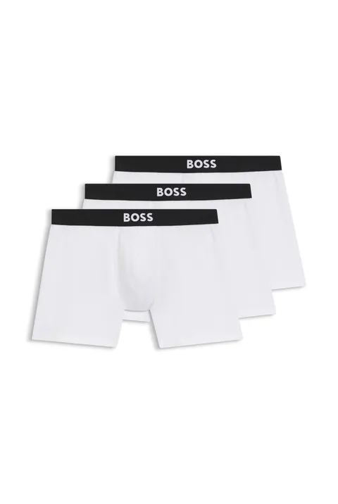 BOSS BoxerBr 3P One, Breve Boxer Uomo, Bianco 100, XL