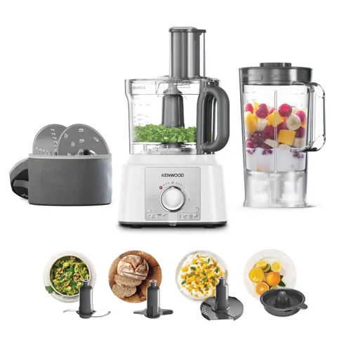 Kenwood Robot da Cucina MultiPro Express FDP65.450WH con Ampia Gamma di Accessori