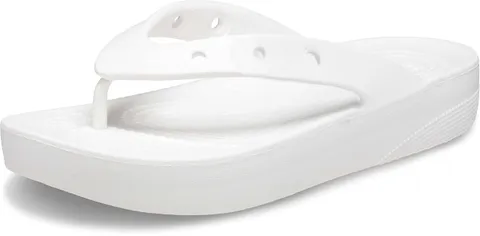 Crocs Donna Classic Platform Flip W Infradito, White, 42/43 EU